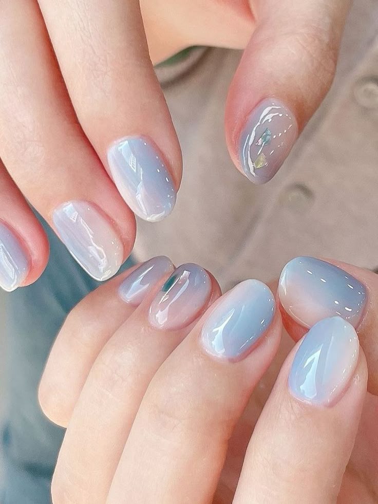 Nail ombre xanh - bộ nail mang đến sự mới mẻ